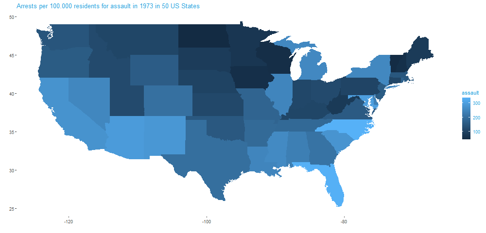 Ein Karte von Amerika mit zugefügten Daten